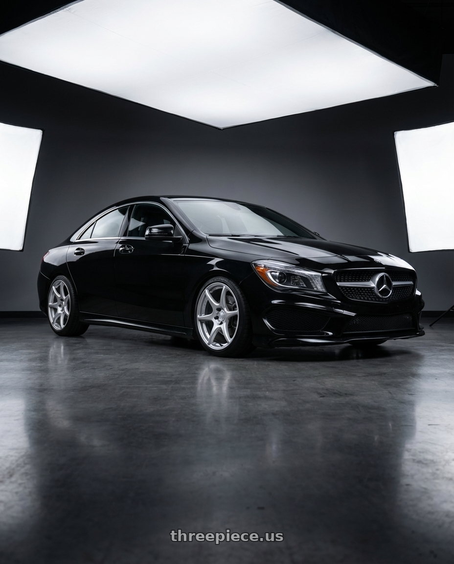 2018 Mercedes-Benz CLA C117 with Kansei K11S Tandem 5X112 19x9.5 22 Hyper Silver wheels