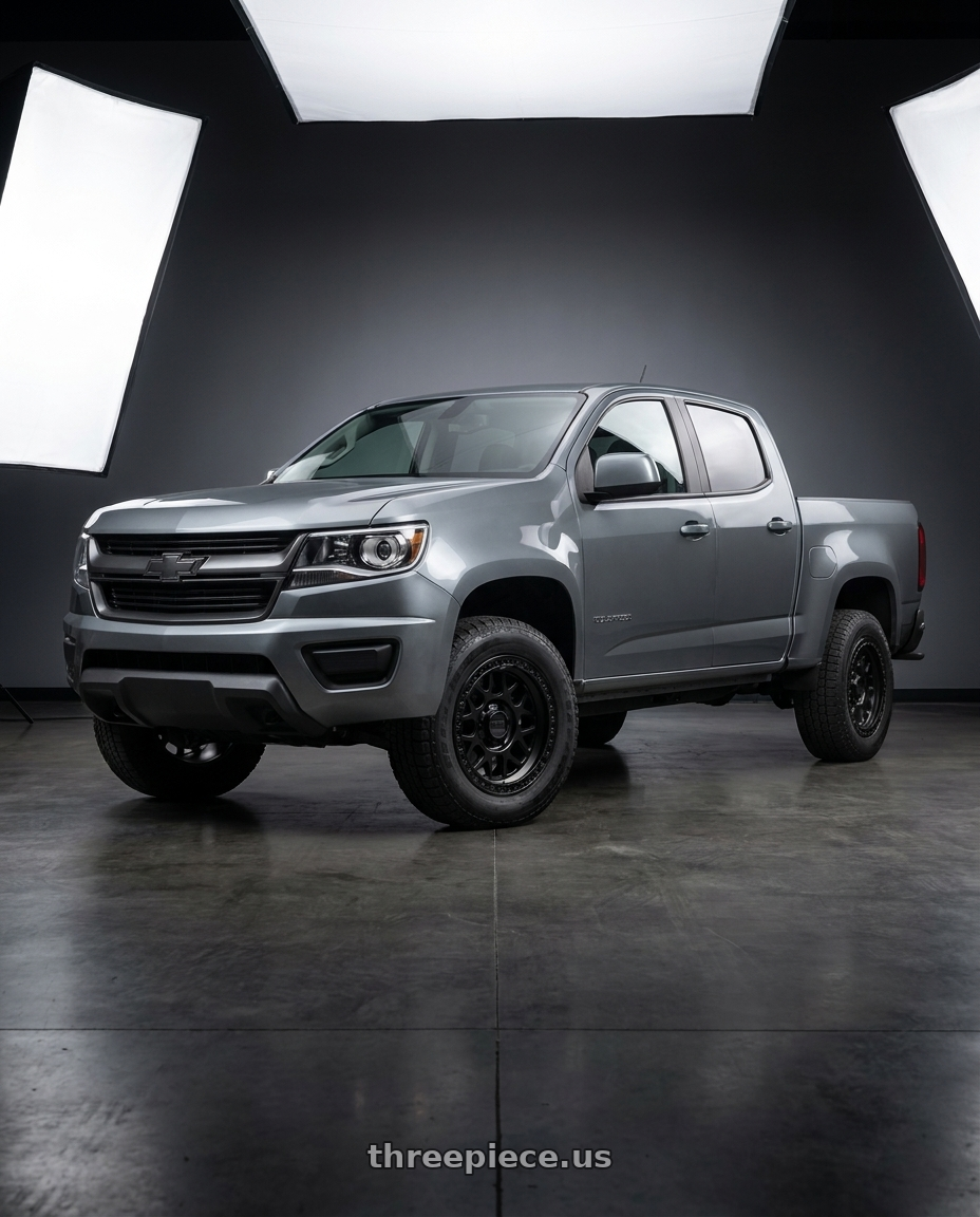 2021 Chevrolet Colorado WT with KMC KM549 GRS 6X120 17X8.5 +0 SATIN BLACK wheels