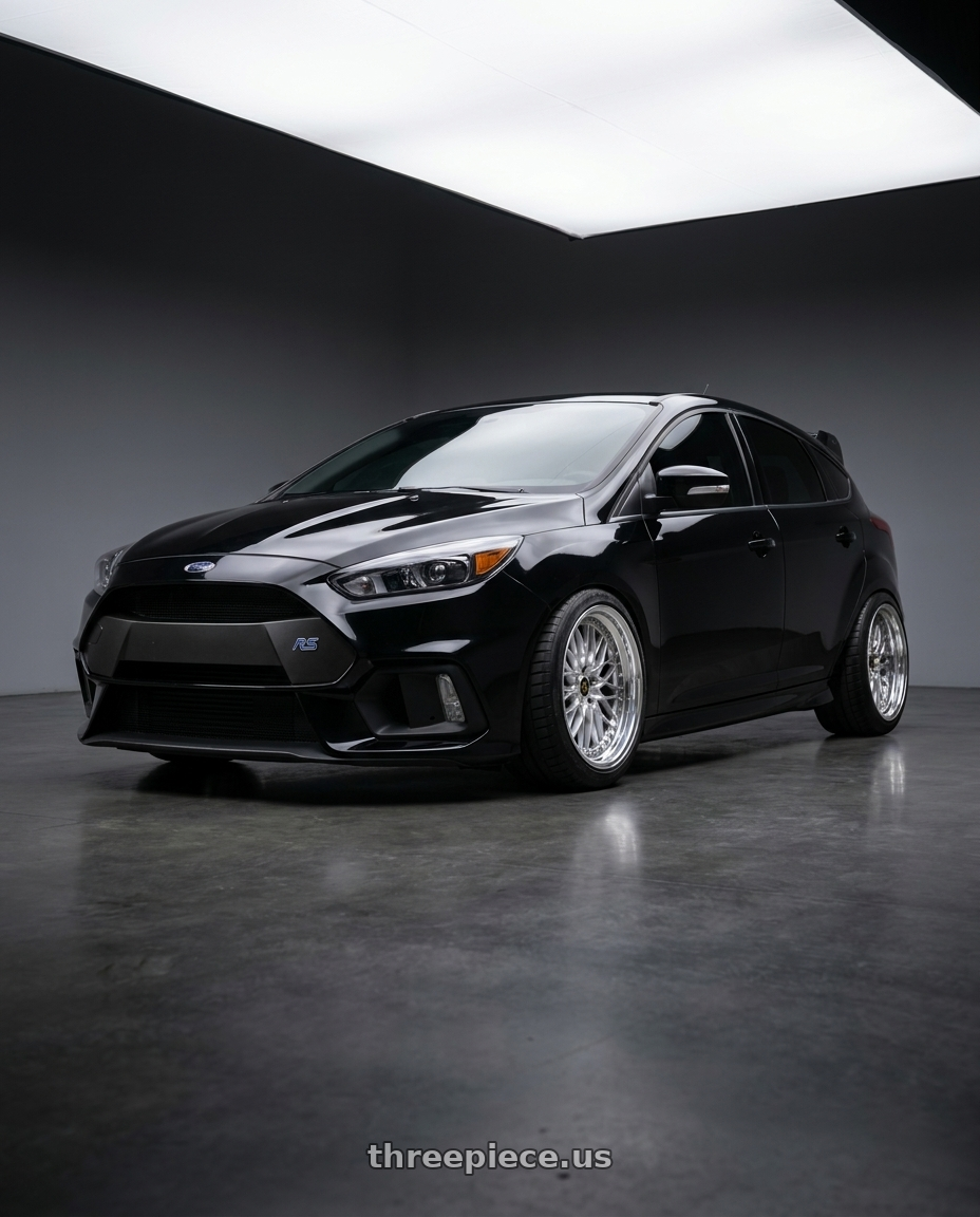 2016 Ford focus rs with Work Vs-Xv 5x108 18x12-24 A Disk Silky Rich Silver wheels