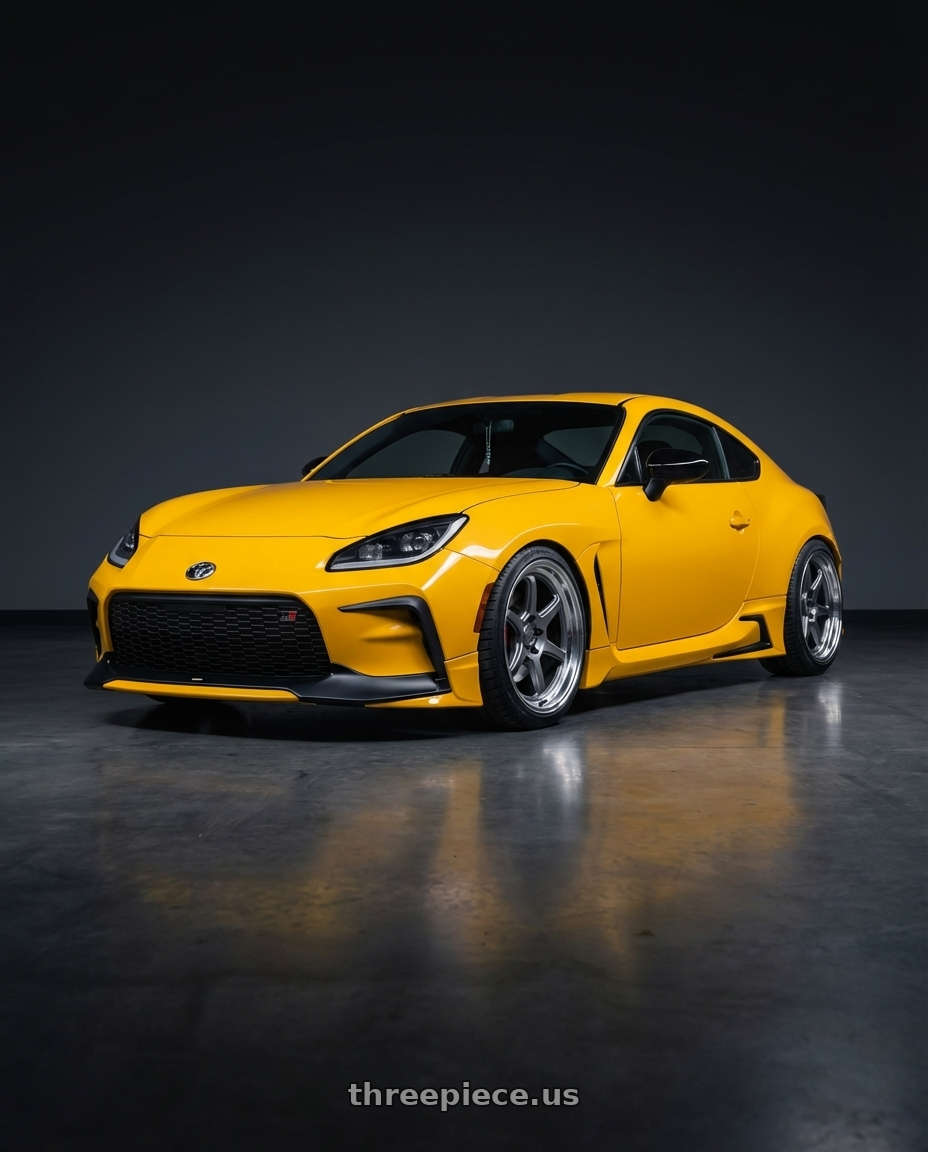 2026 GR86 yuzu edition with Kansei K14G Roku 5X100 18x9.5 38 Grey and Machined Lip wheels