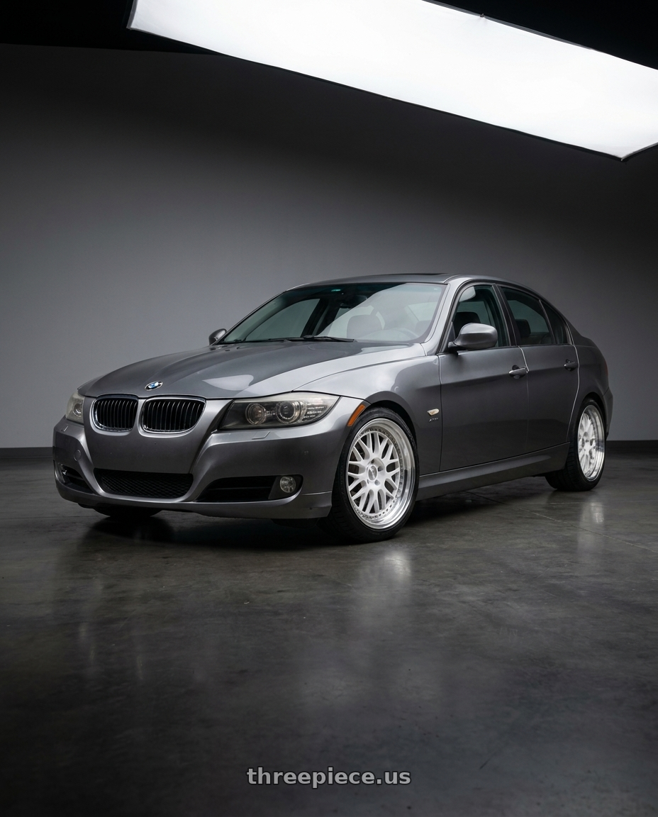 2010 bmw 328i xdrive with ESR Wheels SR SERIES SR01 5x120 18x8.5 +30 Gloss White wheels
