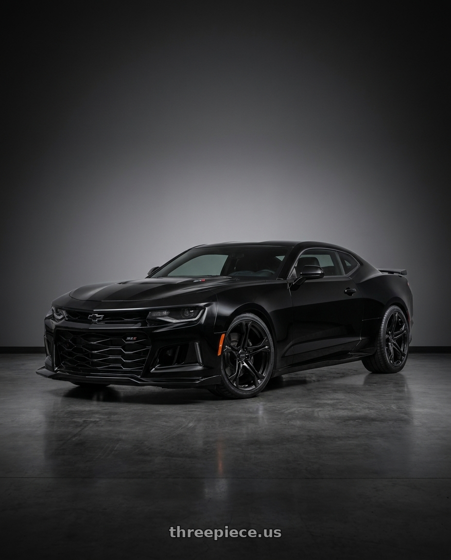2019 Chevrolet Camaro SS with MRR M017 5x120 20x10  +23 Gloss Black fit Chevy Camaro 1LE Style wheels