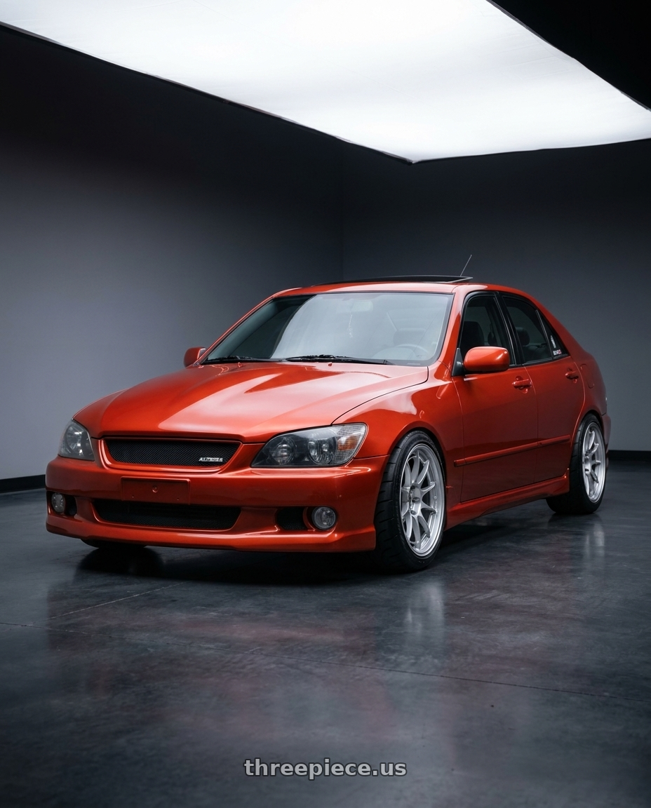 2001 Lexus IS300 Auburn Sky with Enkei NT03+M 5x114.3 18x7.5+42 Hyper Silver wheels