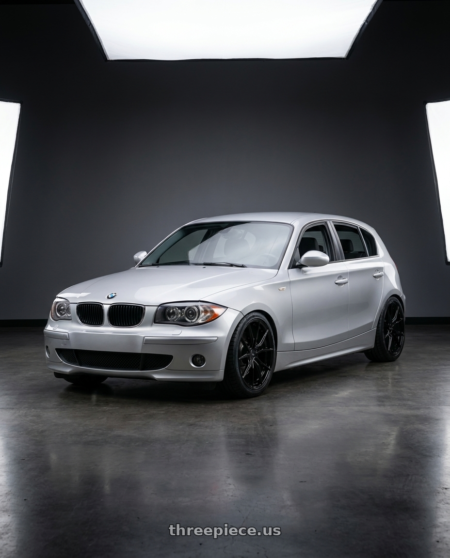 2005 Bmw E87 130I with Advanti Racing 80B Hybris 5X120 18x8 +35 Gloss Black wheels