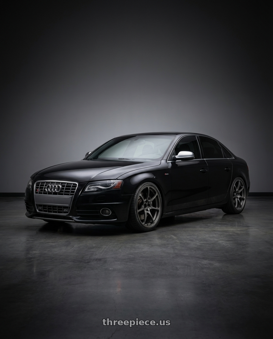 2011 Audi S4 with Volk Racing NE24 5x120 19x9.5 +35 MATTE GUNBLACK wheels