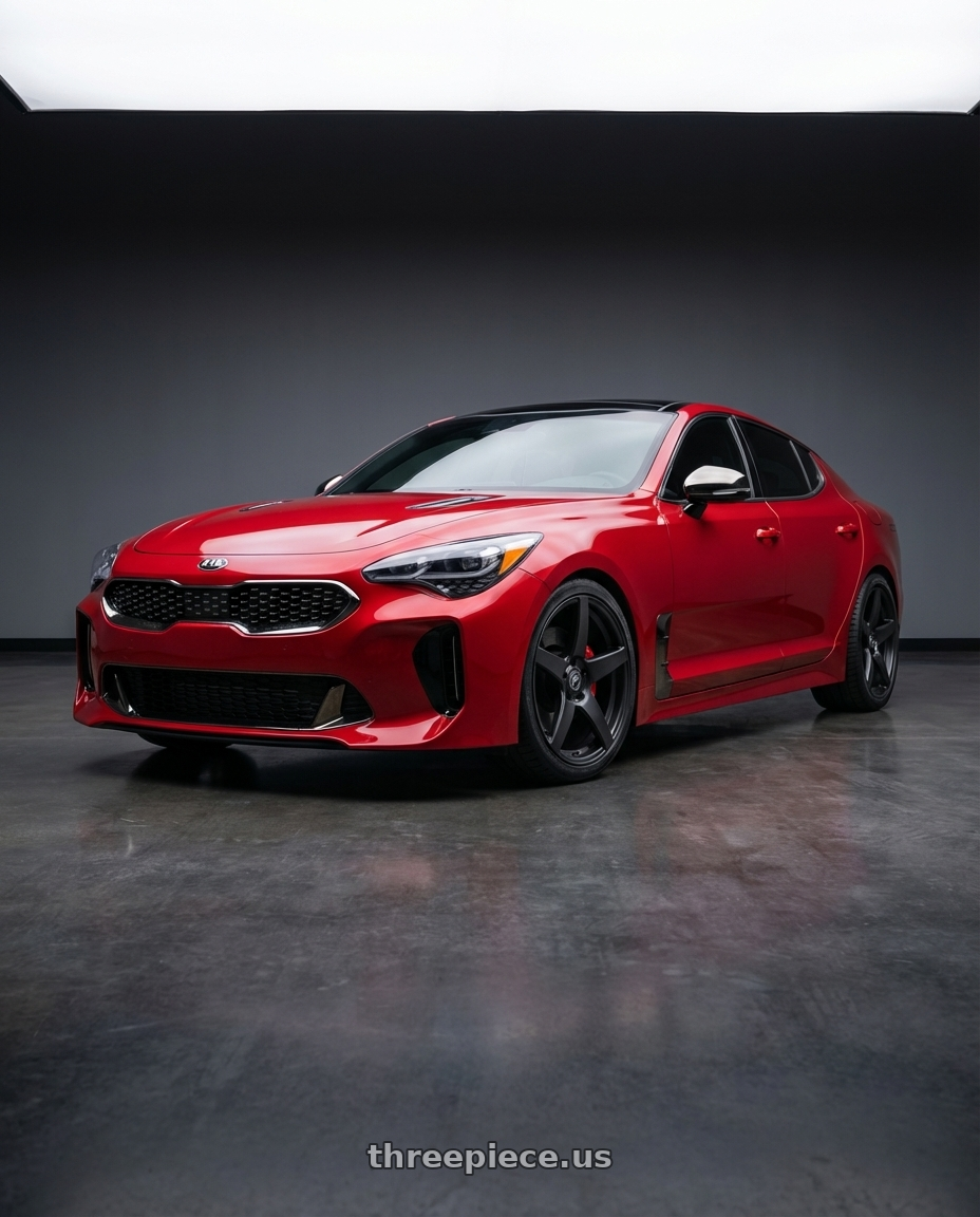 2022 Kia Stinger GT with Forgestar CF5 5x114.3 19x9.5 +29 Satin Black wheels