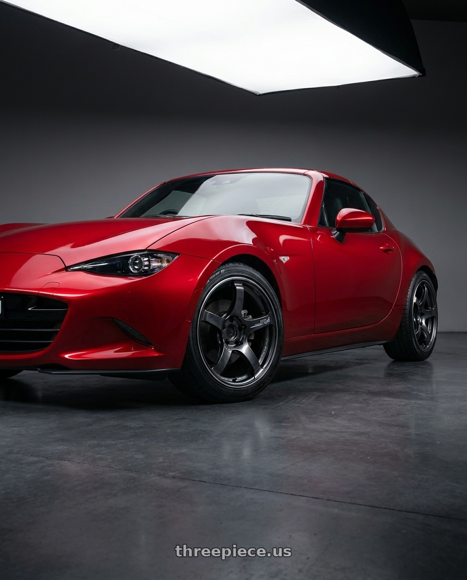2017 Mazda Mx-5 with Advan Racing TC4 4x100 16x7.0 +31 BLACK GUNMETALLIC & RING wheels