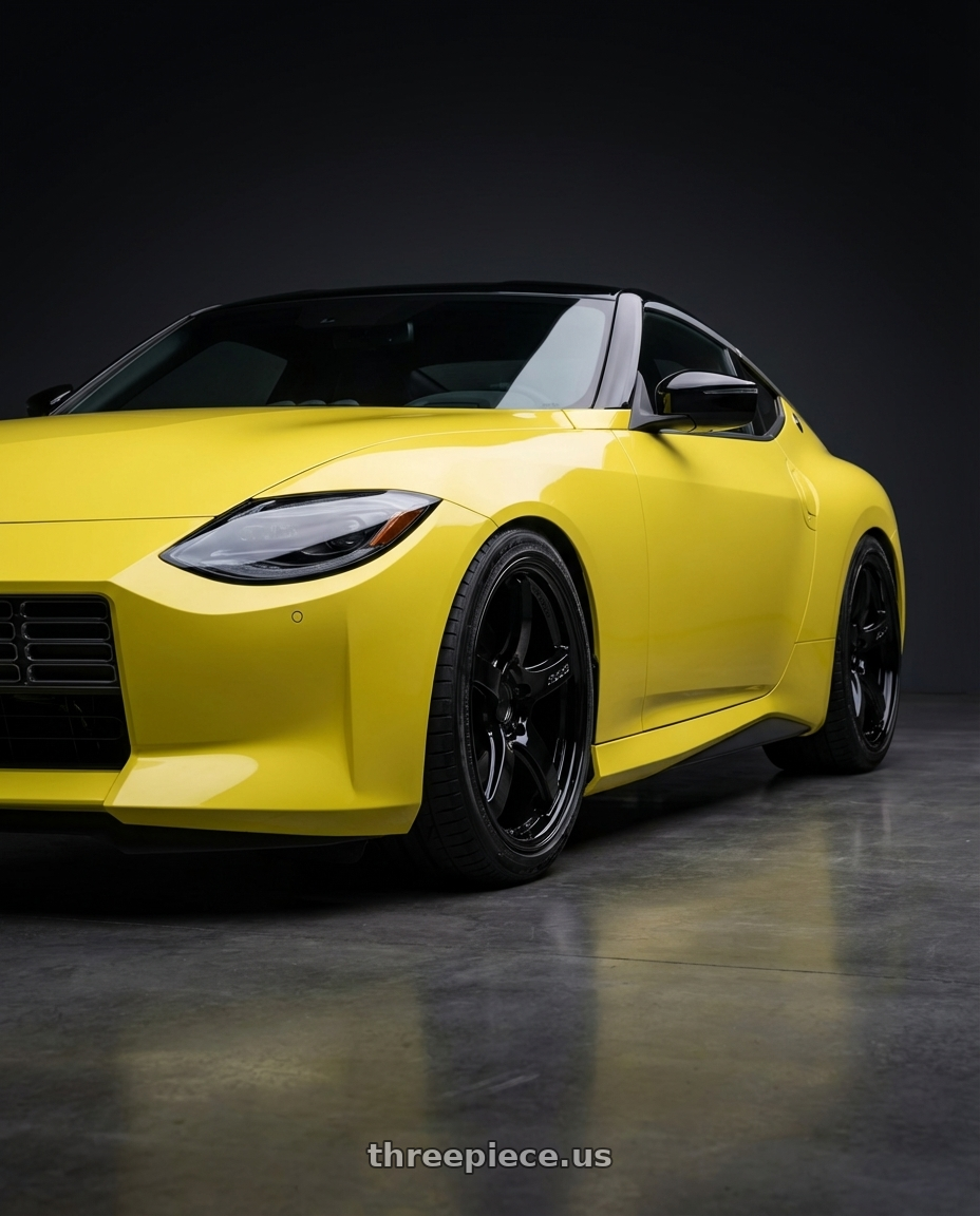 2024 Nissan Z with Gram Lights 57CR 5x114.3 19x10.5+35 Glossy Black wheels