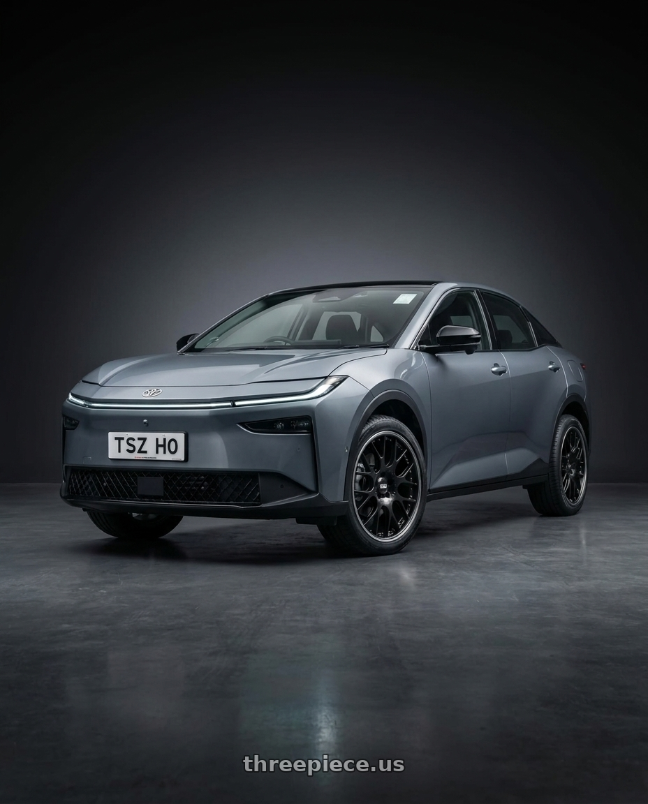 2026 Toyota Bz3x with BBS CH-RII 5x112 20x9 +30 Satin Black Center Platinum Lip Stainless Steel Rim Prot wheels