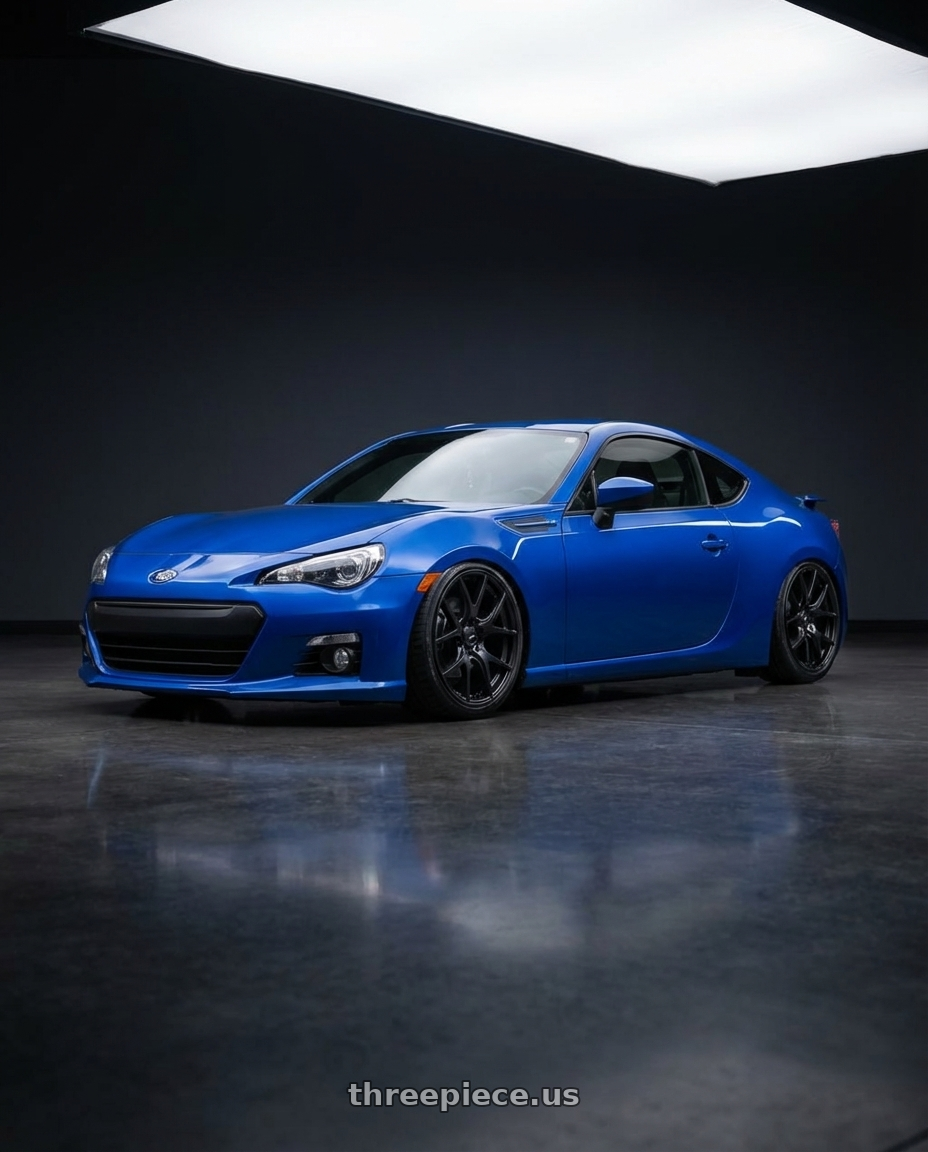 2017 Subaru BRZ with Ssr Gtv03 5x100 18x7.5+48  FLAT BLACK wheels