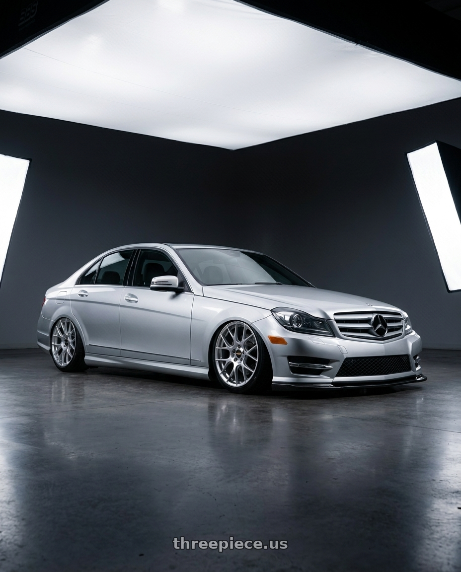 2012 Amg c250 with BBS RE-V7 5x112 18x8.5 +36 Diamond Silver wheels