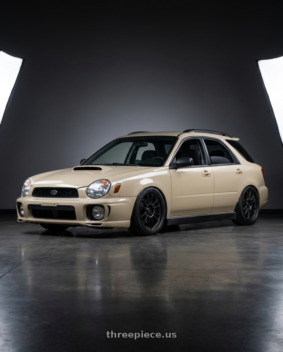 2002 Subaru wrx wagon with Konig Hypergram 5x100 17x8+40 Matte Black wheels