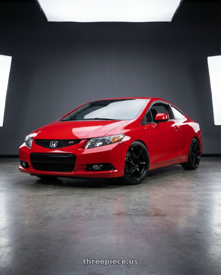 2011 Honda Civic Si with Advan RGIII 5x114.3 17x9.0+45 Gloss Black wheels