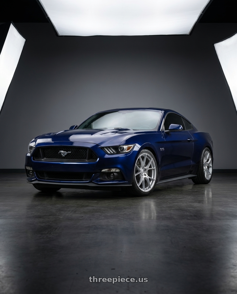 2015 ford mustang with Aodhan AH-11 5x114.3 19x8.5 +35 Gloss Silver Machined Face wheels