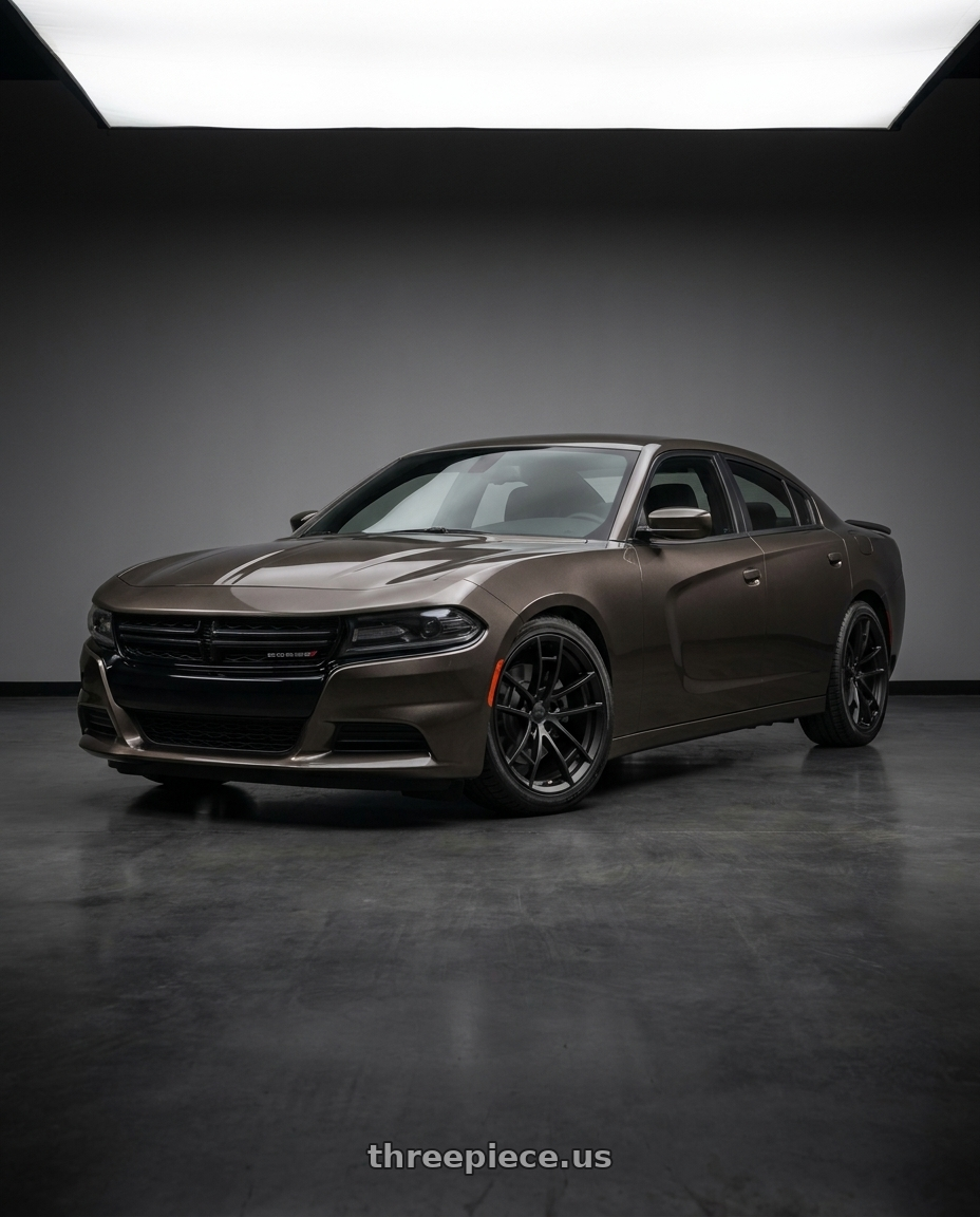 2021 Dodge Charger SXT with MRR M392 5x115 20x9.5  +12 Matte Black fit Charger Challenger wheels