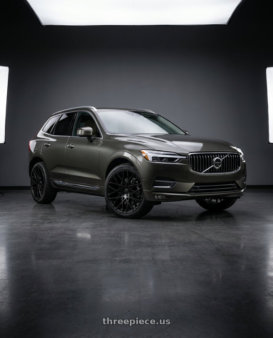 2022 volvo XC60 Inscription with TSW VALE 5X108 20X8.5 +40 DOUBLE BLACK - MATTE BLACK W/ GLOSS BLACK FACE wheels