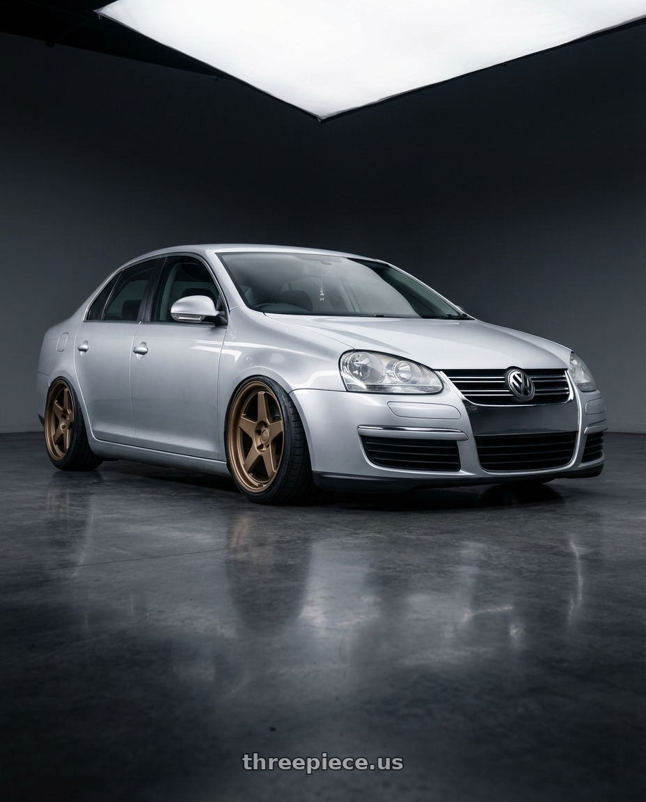 2009 Volkswagen Jetta GLI MK5 with Kansei K12B KNP 5X112 18x8.5 35 Bronze wheels