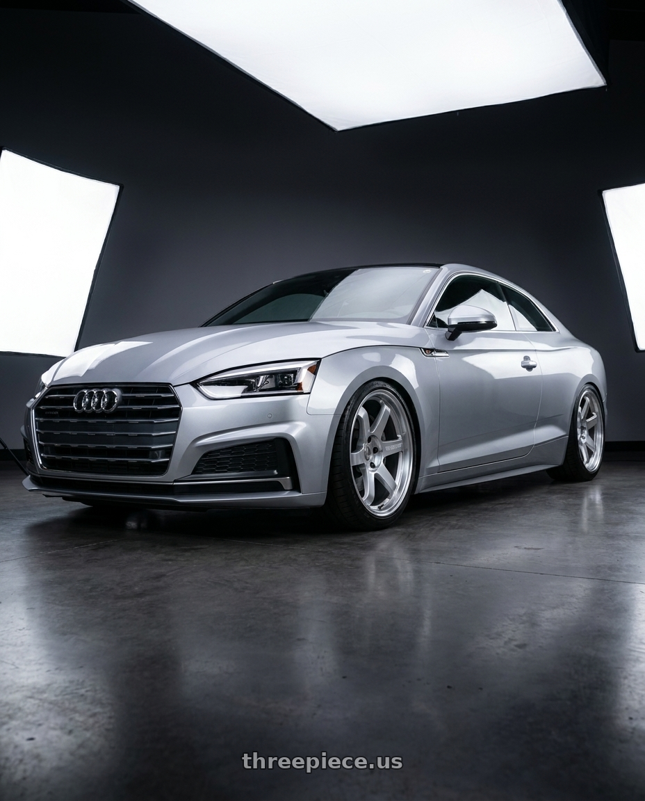 2018 Audi A5 with Volk Racing TE37 ULTRA M-SPEC 5x112 19x9.5+23 Diamond Silver wheels
