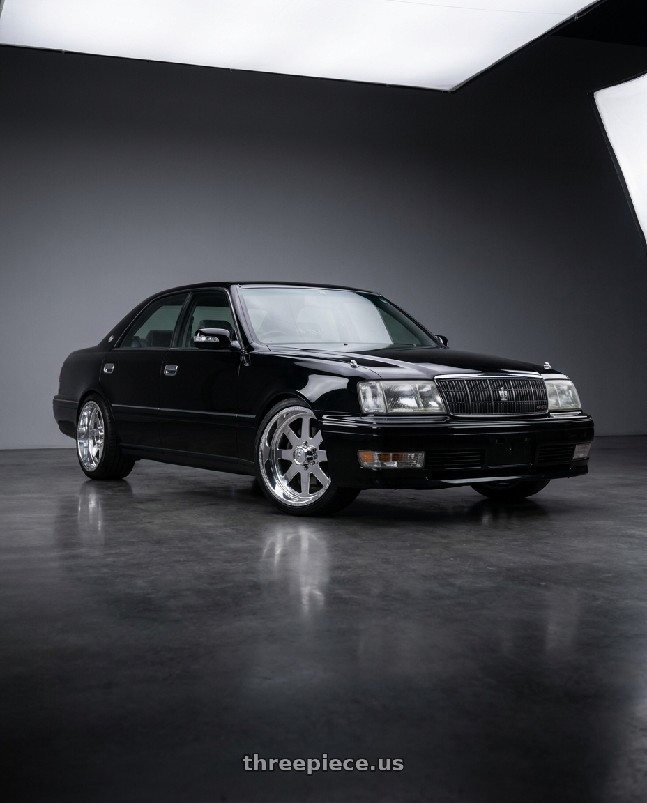 1997 Toyota Crown Royal Saloon with American Force 11 Independence SS 6X135 20X12 -40 POLISHED wheels