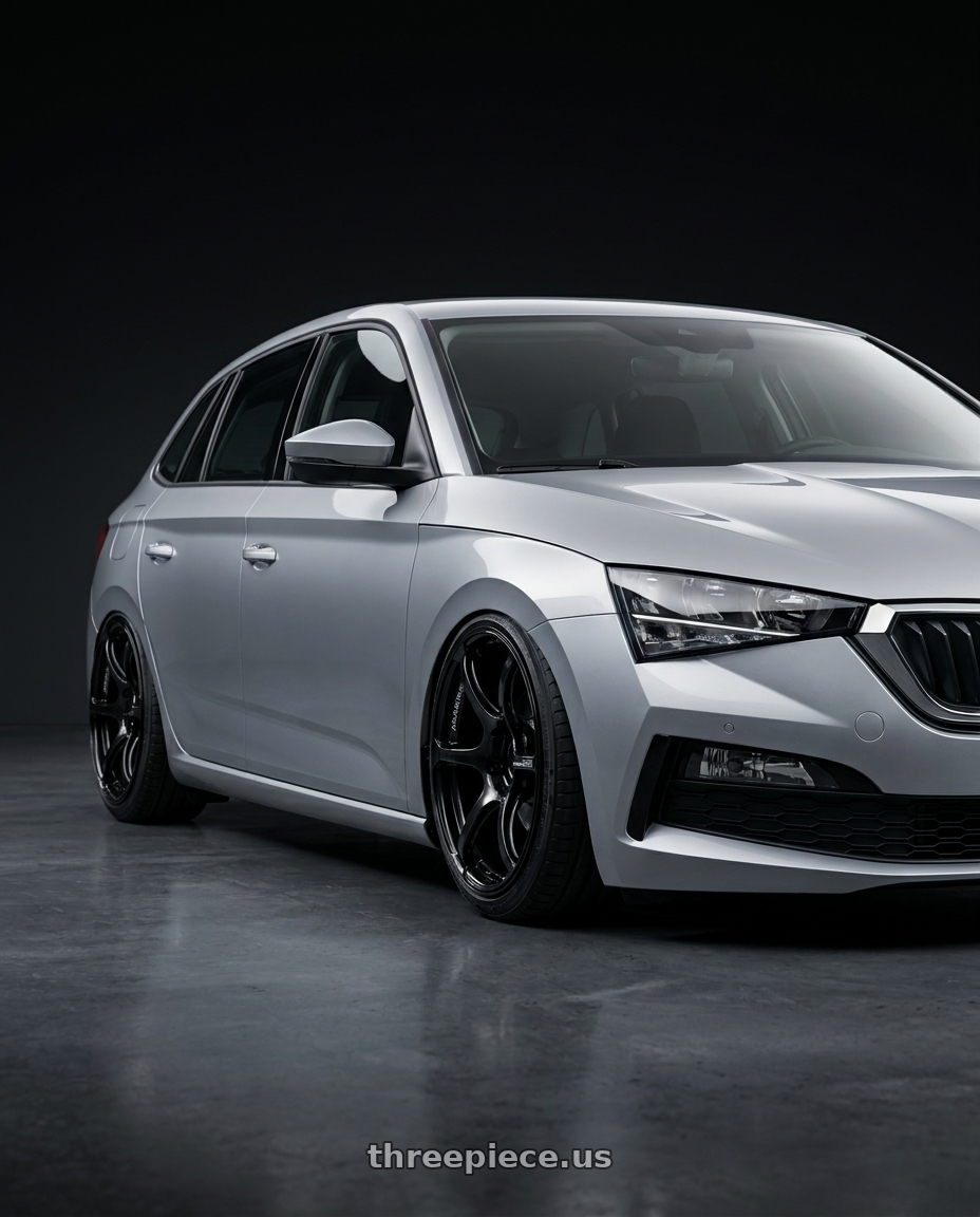 2023 Skoda Scala with Advan RGIII 5x112 19x8.5+45 Gloss Black wheels