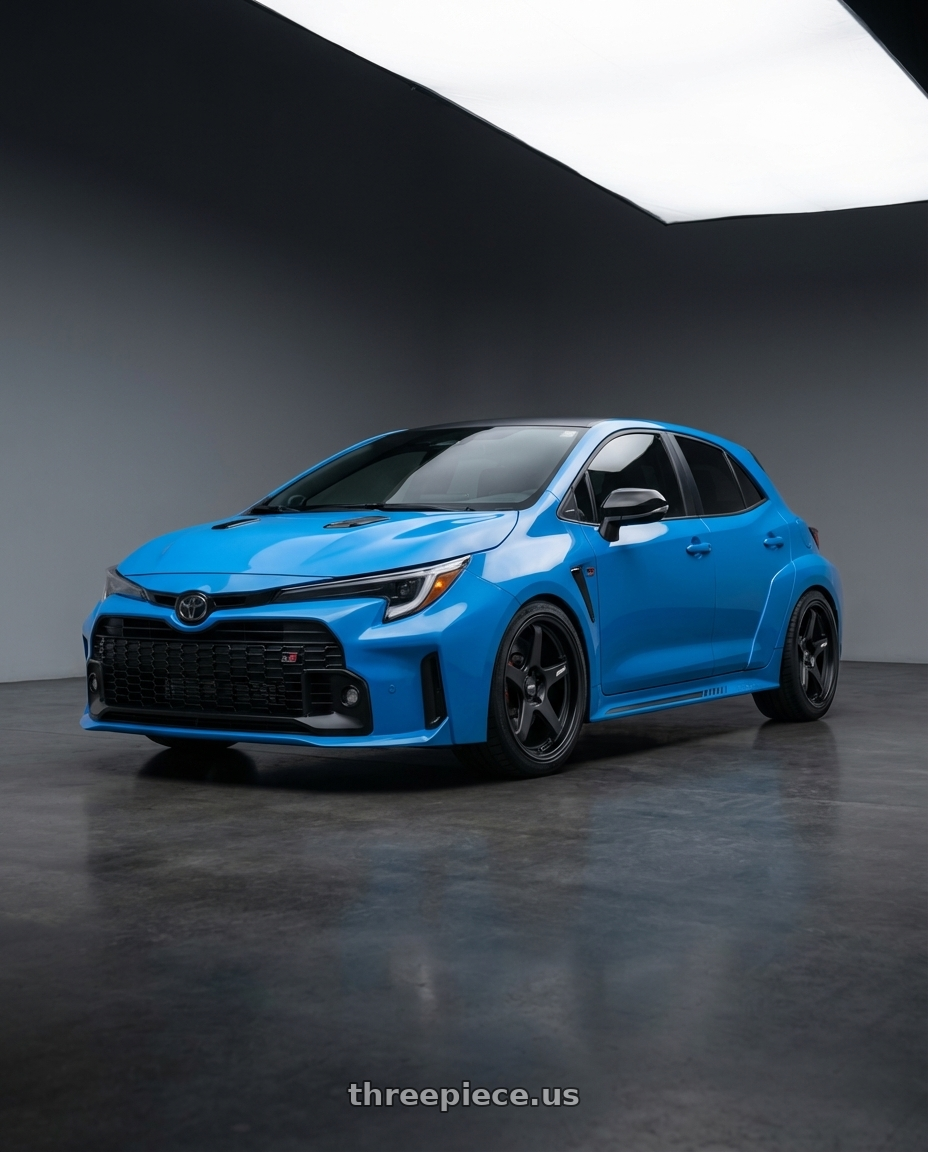 2024 Toyota GR Corolla with ESR Wheels APEX SERIES AP5 5x114.3 18x10.5 +22 Matte Black wheels