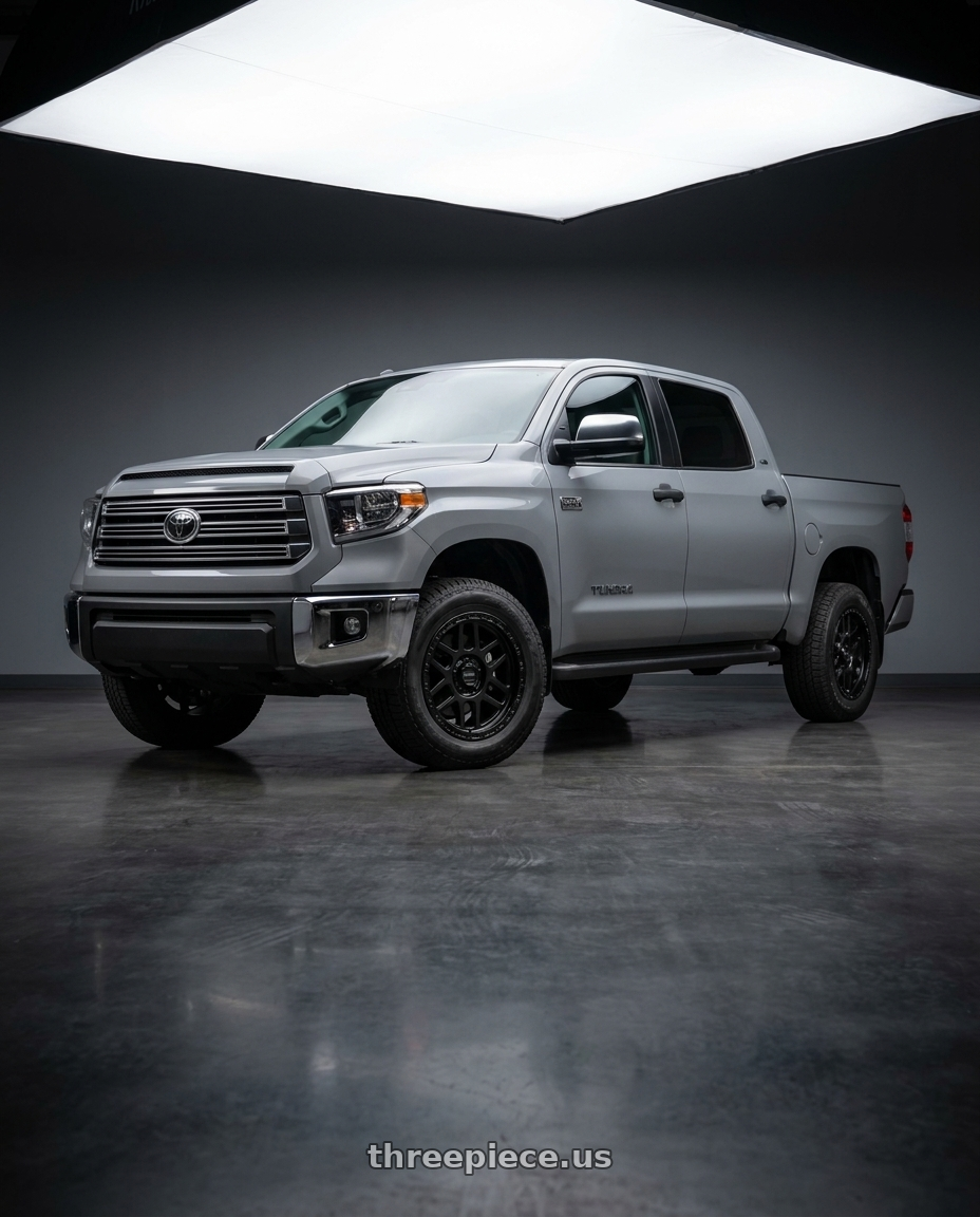 2021 Toyota Tundra 1794 Edition with KMC KM544 MESA 5X150 18X9 +25 SATIN BLACK WITH GLOSS BLACK LIP wheels