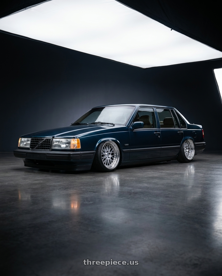 1991 volvo 940 se with Work Meister M1 3p 5x108 16x6.5+24 O Disk Silver wheels
