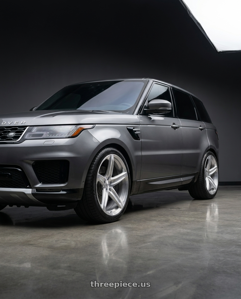 2018 Range Rover sport with MRR Forged F23 5x120 20x9  +45 Brushed Clear fit Corvette C8 ( rear: FF2321A252052L-BC ) wheels