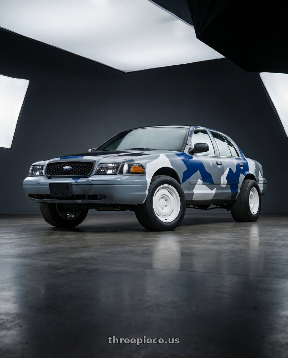 2008 ford crown victoria  with fifteen52 ANALOG HD 6x139.7 17x8.5 +0 CLASSIC WHITE (GLOSS WHITE) wheels
