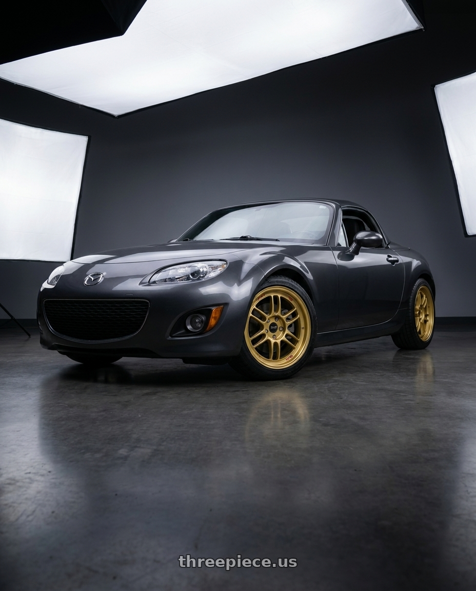 2014 Mazda MX-5 with Enkei RPF1 5x114.3 17x8+45 Gold wheels