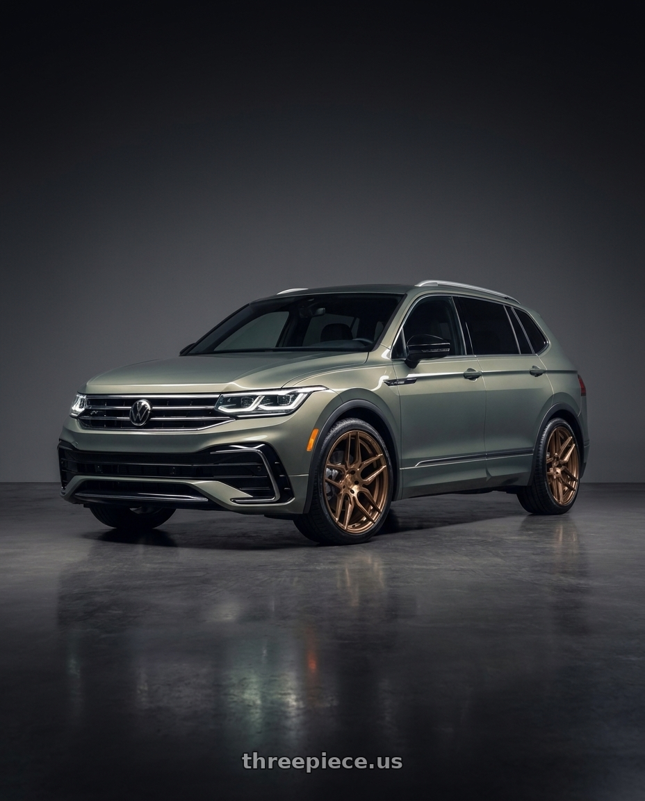 2026 VW Tiguan SEL R-Line with Rohana RFX7 5x112 20x9+45 Brushed Bronze wheels