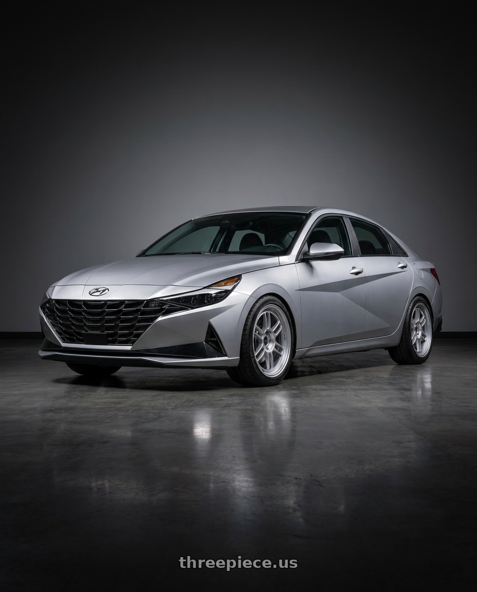 2021 Hyundai Elantra Limited with Enkei RPF1 5x114.3 18x9+35 Silver wheels