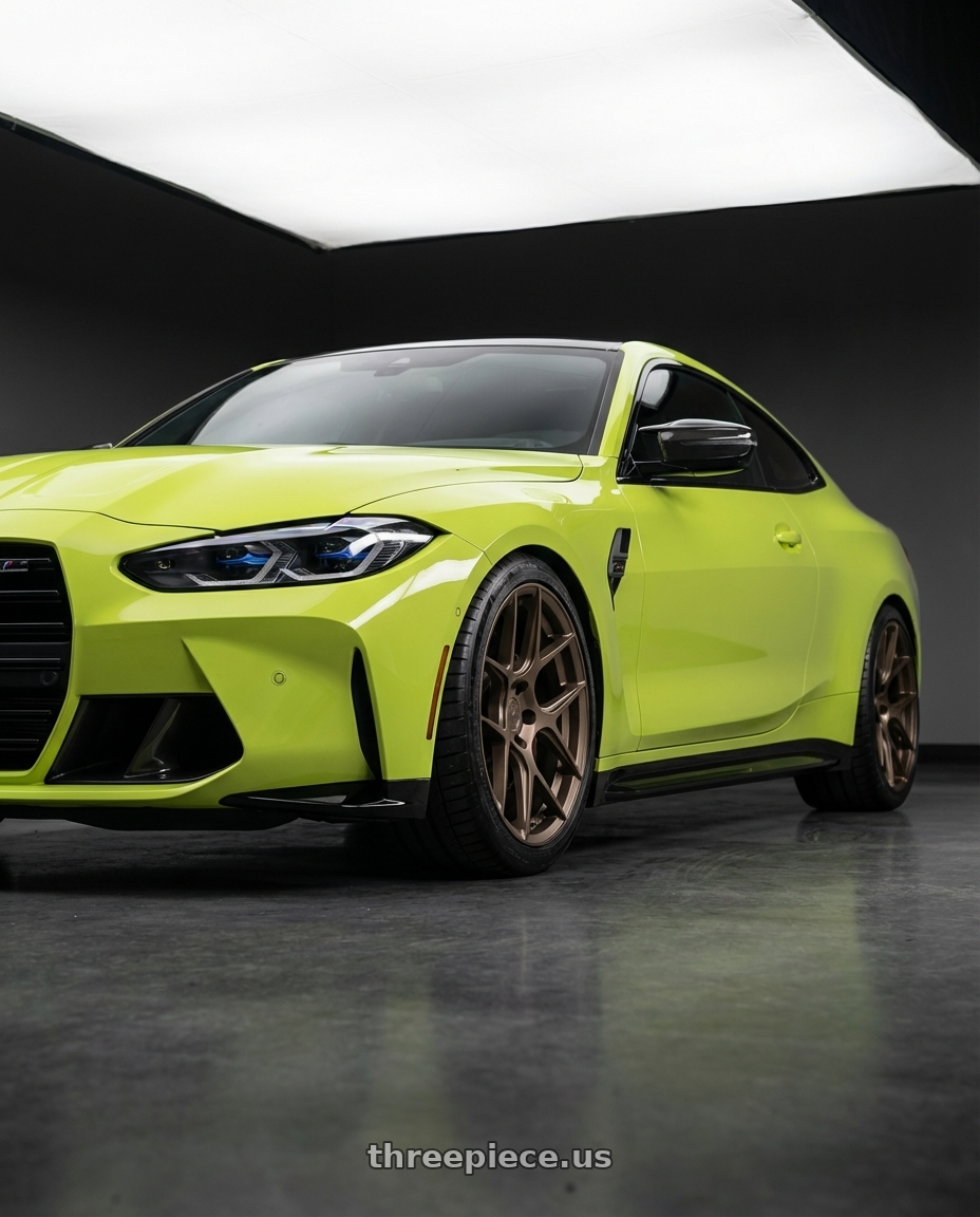 2024 BMW M4 G82 with Aodhan AFF2 5x112 19x9.5+35 Matte Bronze wheels