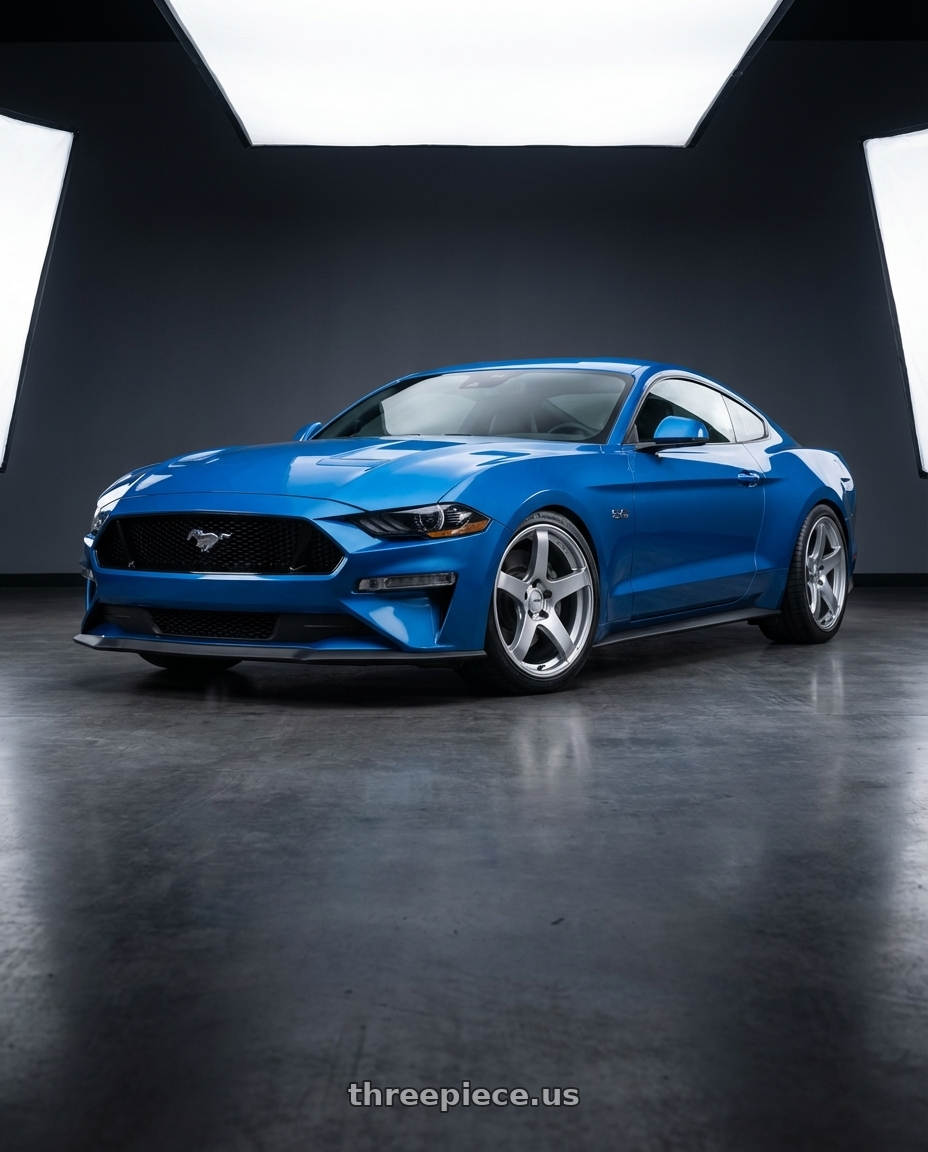 2022 Ford Mustang GT with Ssr Gtv01 5x114.3 19x8.5+38  GLARE SILVER wheels