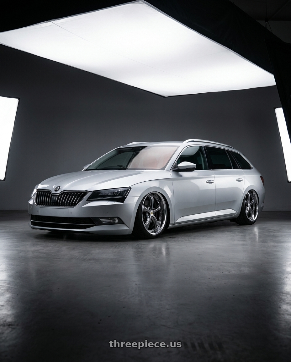 2018 Superb combi with Work Wheels VS-KF 5X114.3 19x7.5+34 Brilliant Silver Black A Disk FULL REVERSE wheels