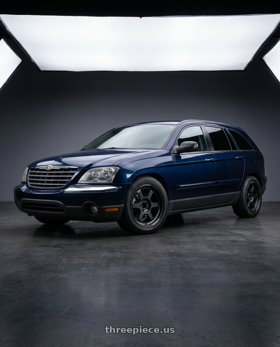 2006 Chrysler Pacifica Touring AWD with Volk Racing TE37XT M-SPEC 5x127 17x7.5+35 Blast Black wheels