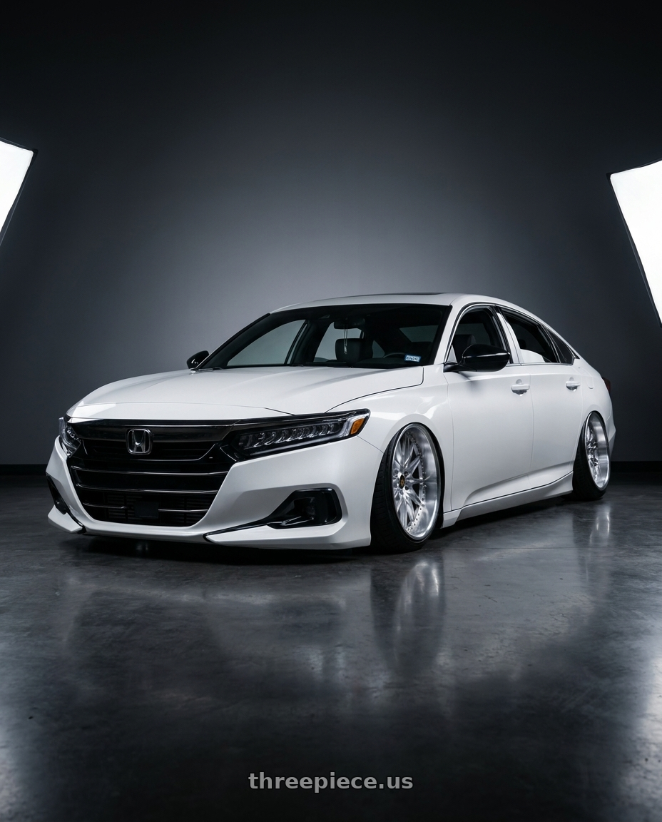 2021 Honda Accord with Work Vs-Xv 5x120 19x11.5+1 R Disk Silky Rich Silver wheels