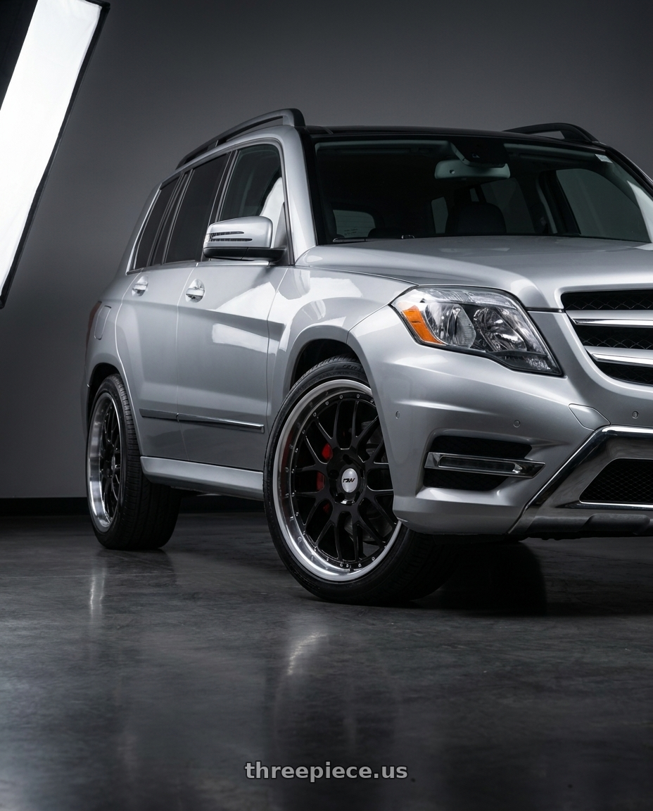 2015 Mercedes Benz GLK350 4MATIC with TSW VALENCIA 5X112 20X8.5 +43 GLOSS BLACK W/ MIRROR CUT LIP wheels