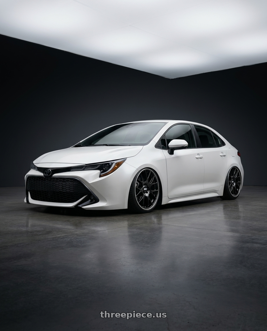 2020 Toyota corolla sport taiwan white with BBS CH-R 5x130 19x12 +45 Satin Black Polished Rim Protector wheels