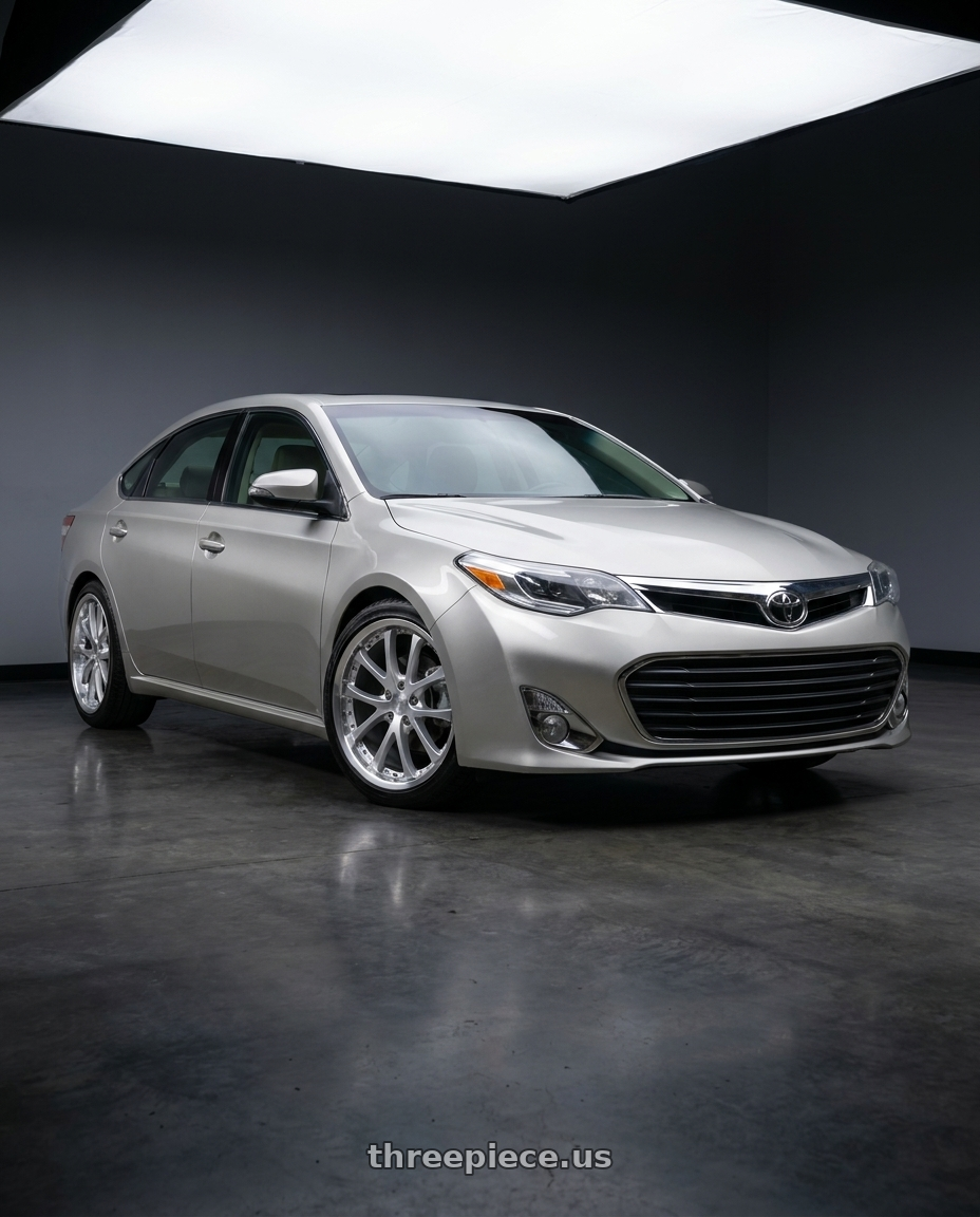 2013 toyota avalon with Vors AR5 5x114.3 19x8.5 +35 Silver Machine Face Lip Chrome Rivet wheels