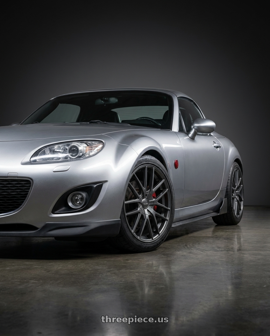 2007 Mazda Miata with TOUREN TR60 3260 5x108/5x114.3 17x7.5 +42 MATTE GUNMETAL wheels