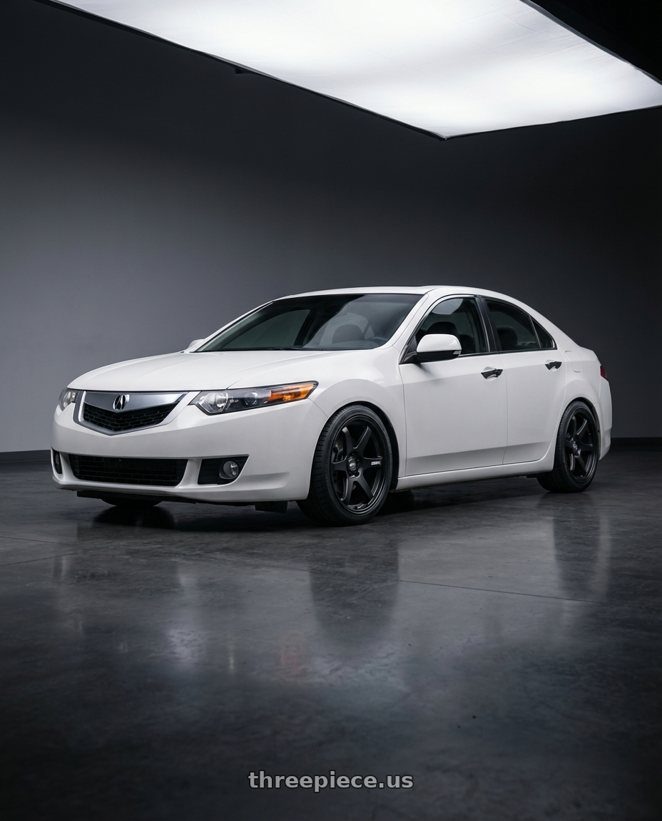 2013 Acura TSX with ESR Wheels APEX SERIES AP6 5x114.3 18x8.5 +30 Matte Black wheels