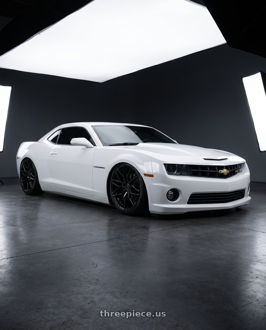 2014 Chevrolet Camaro 5th Gen with Avant Garde Wheels M520R 5X120 20x9 +38 Gloss Black wheels