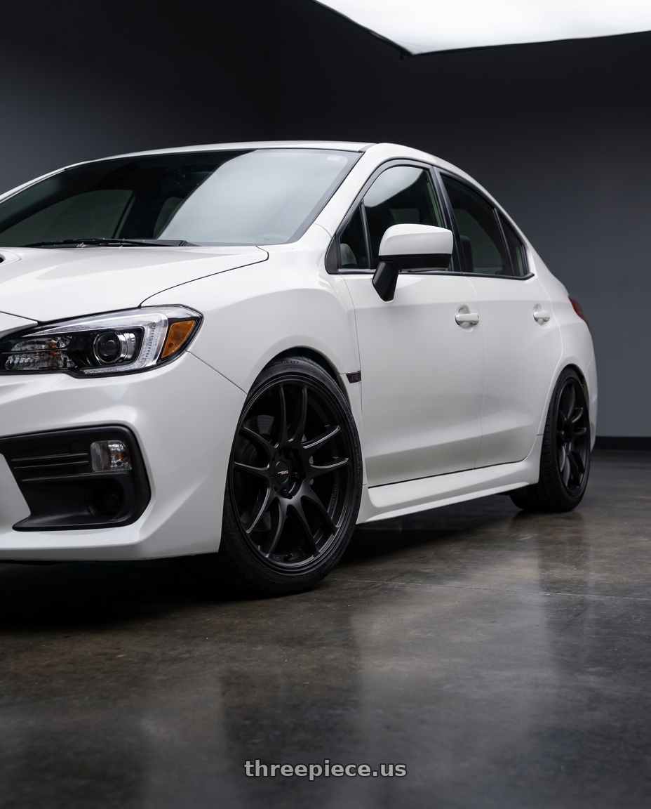 2021 subaru wrx with Work Emotion Cr Kiwami 5x114.3 18x9.5 +38 Matte Black wheels