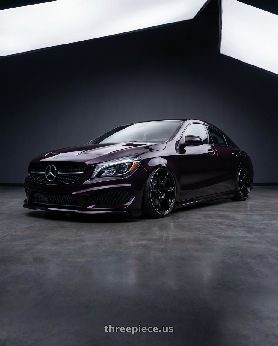 2018 Mercedes-Benz CLA C117 with Advan RGIII 5x112 19x8.5+45 Gloss Black wheels