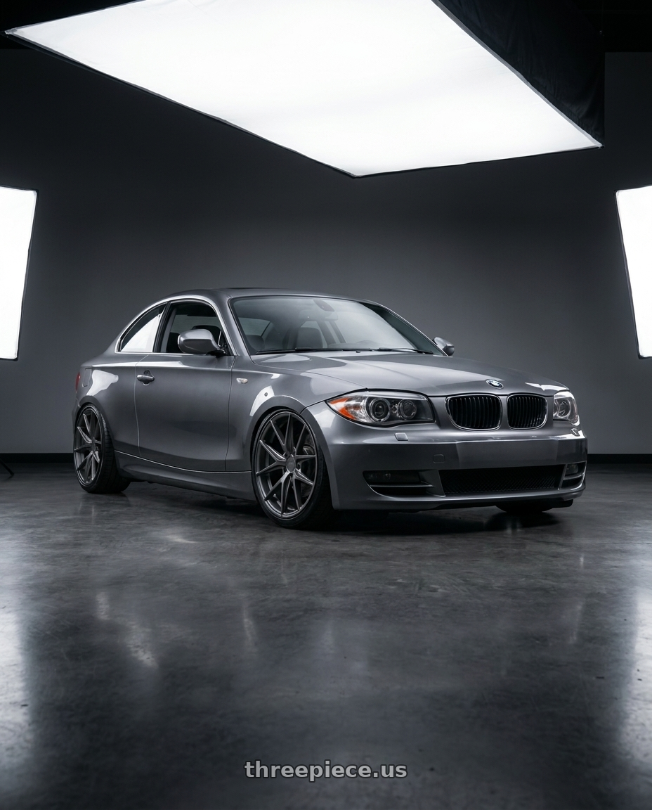 2012 BMW 1 Series E82 with Niche 1PC M116 MISANO 5X120 19X8.5 +35 MATTE GUN METAL wheels