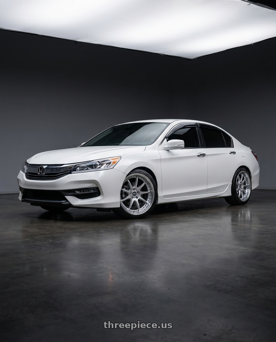 2017 Honda Accord sport with ESR Wheels CS SERIES CS12 5x114.3 19x9.5 +22 Hyper Silver wheels