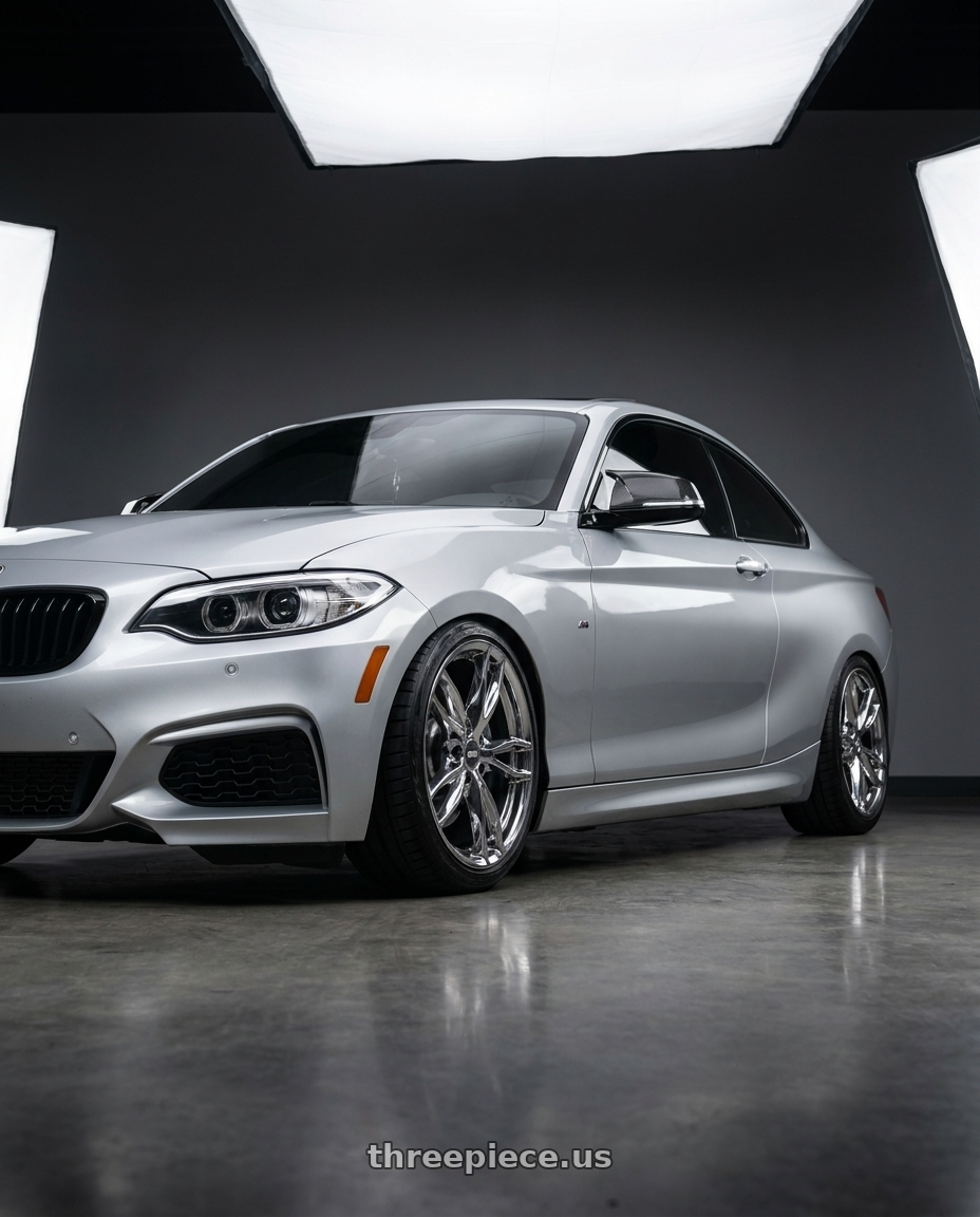2016 BMW M235 with ESR Wheels RF2 5x120 18x8.5 +30 Chrome wheels