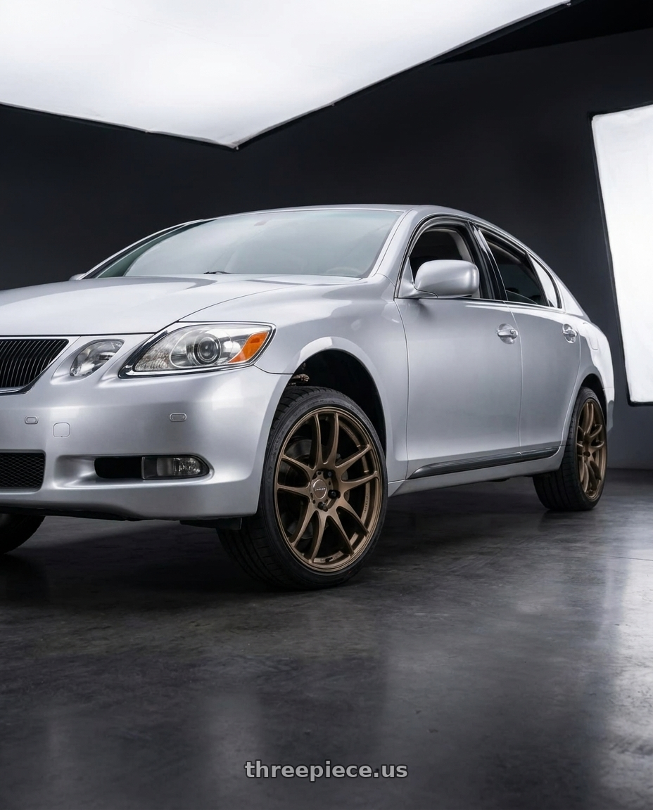 2006 Lexus gs300 with Work Emotion Cr Kiwami 5x100 19x9.5 +15 Matte Bronze wheels