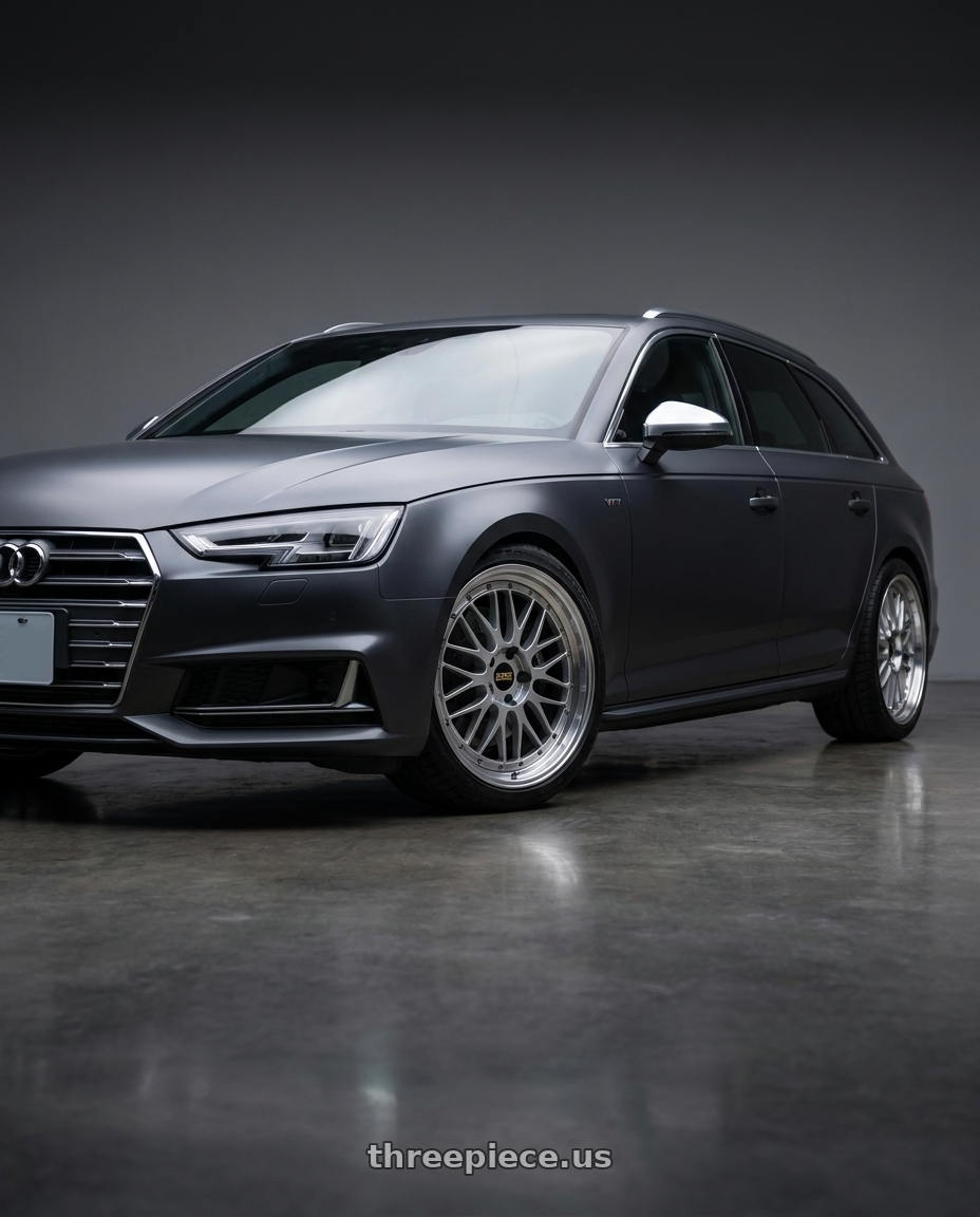 2017 Audi S4 Avant B9 with BBS LM 5x114.3 18x9.0+42 Diamond Silver wheels